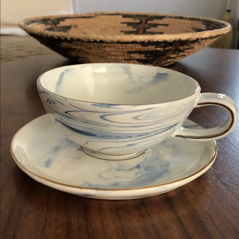 Anthropologie Strata Cup and Saucer
